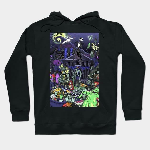 Jack Halloween, the nightmare before Christmas, jack skellington, halloween, pumpkin king Hoodie by JDVNart